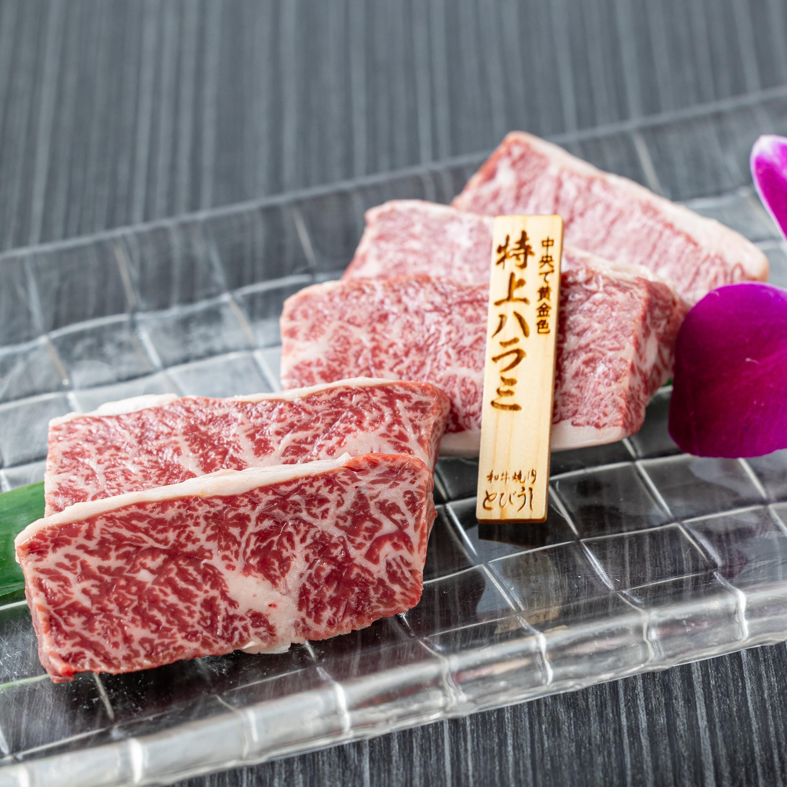 宝石のような熊本県黒華牛のハラミ！とびうしは全席が完全個室の和牛焼肉のお店⭐︎「飯田橋駅」すぐ！「黒毛和牛」が自慢の「焼…