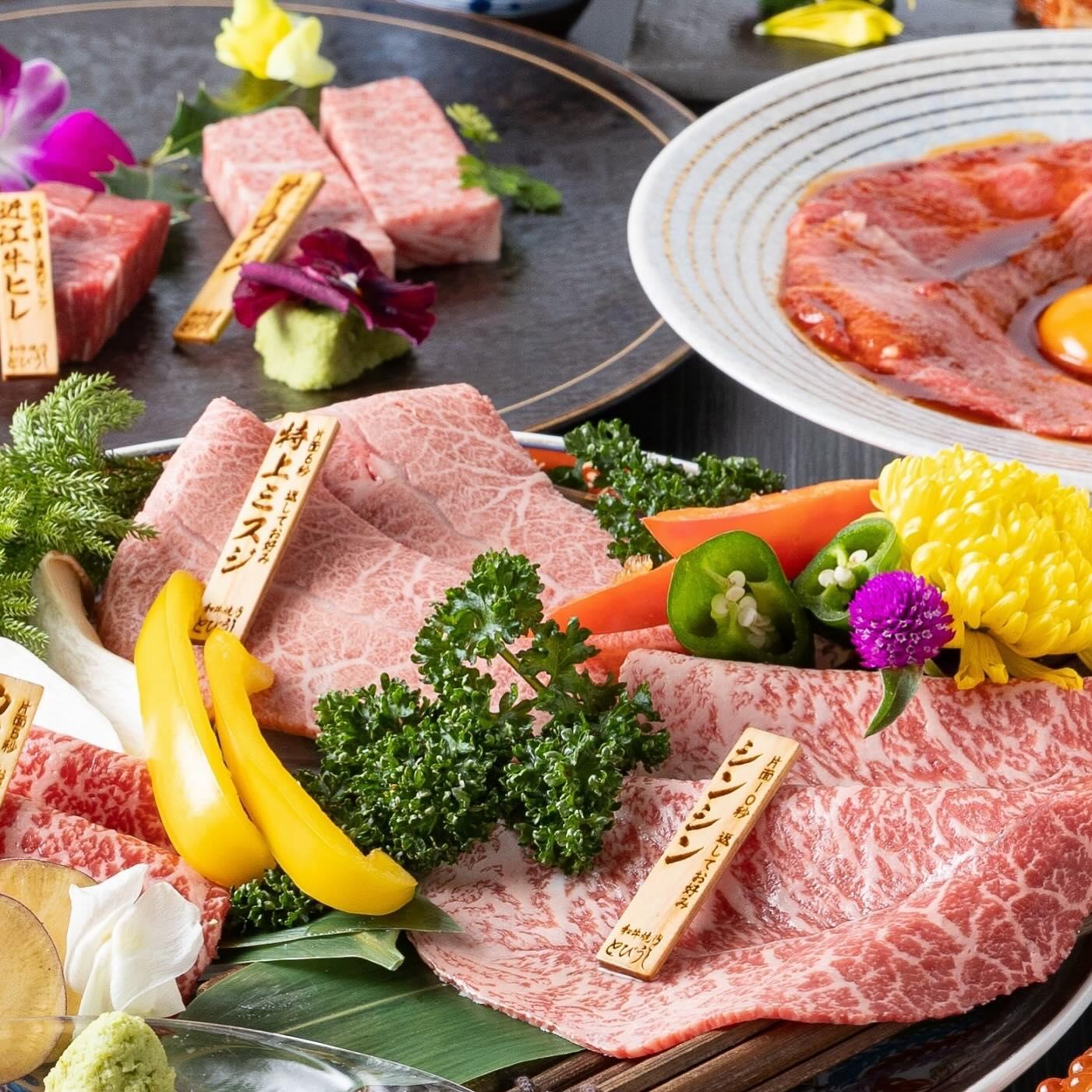 コース料理のメインは無料で肉ケーキ盛りに変更して可能！とびうしは全席が完全個室の和牛焼肉のお店⭐︎「飯田橋駅」すぐ！「黒…
