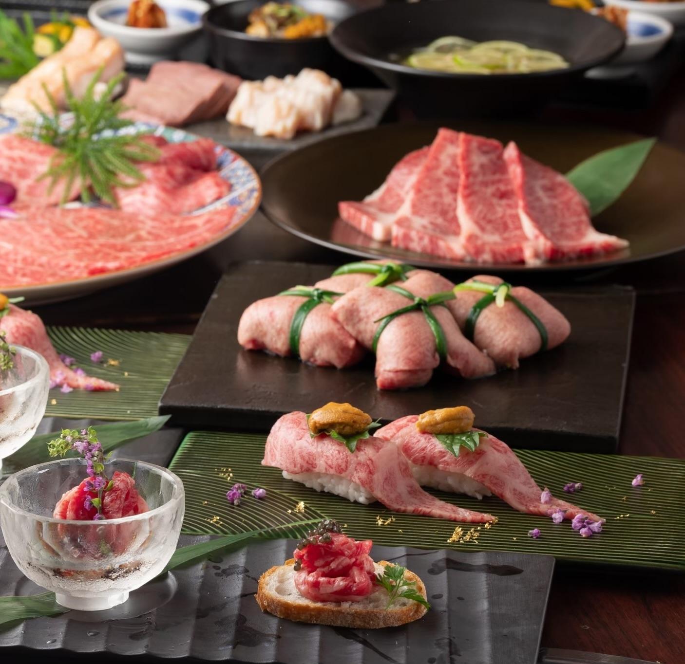 コース料理のメインは無料で肉ケーキ盛りに変更して可能！とびうしは全席が完全個室の和牛焼肉のお店⭐︎「飯田橋駅」すぐ！「黒…