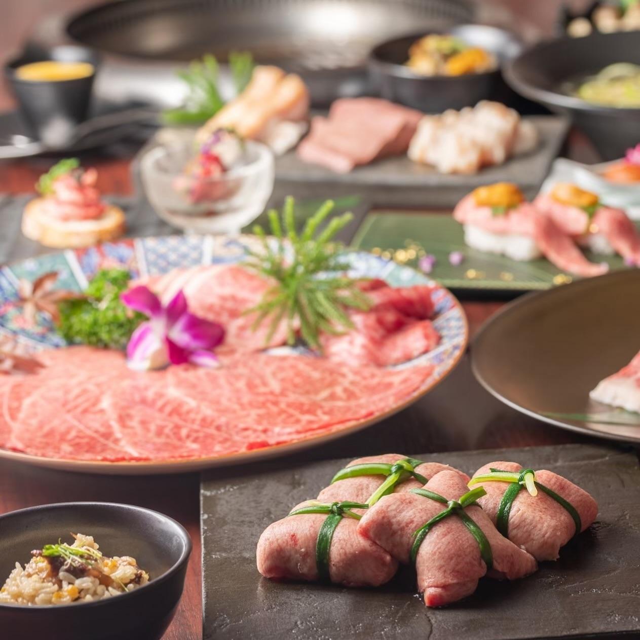 素敵な記念日にはコースがオススメ！とびうしは全席が完全個室の和牛焼肉のお店⭐︎「飯田橋駅」すぐ！「黒毛和牛」が自慢の「焼…
