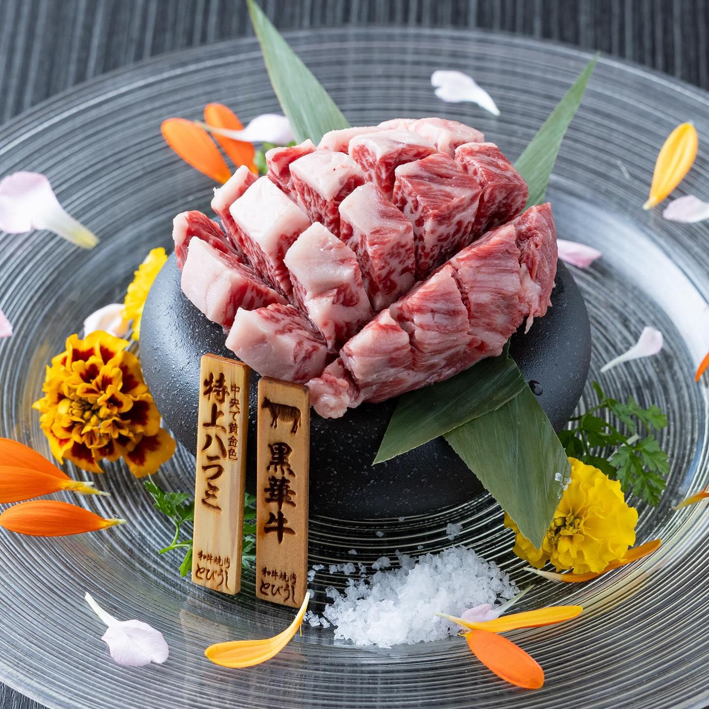 和牛ハラミのシャトーブリアンとも言える希少な部位だけを贅沢カット⭐︎とびうしは全席が完全個室の和牛焼肉のお店⭐︎「飯田橋…
